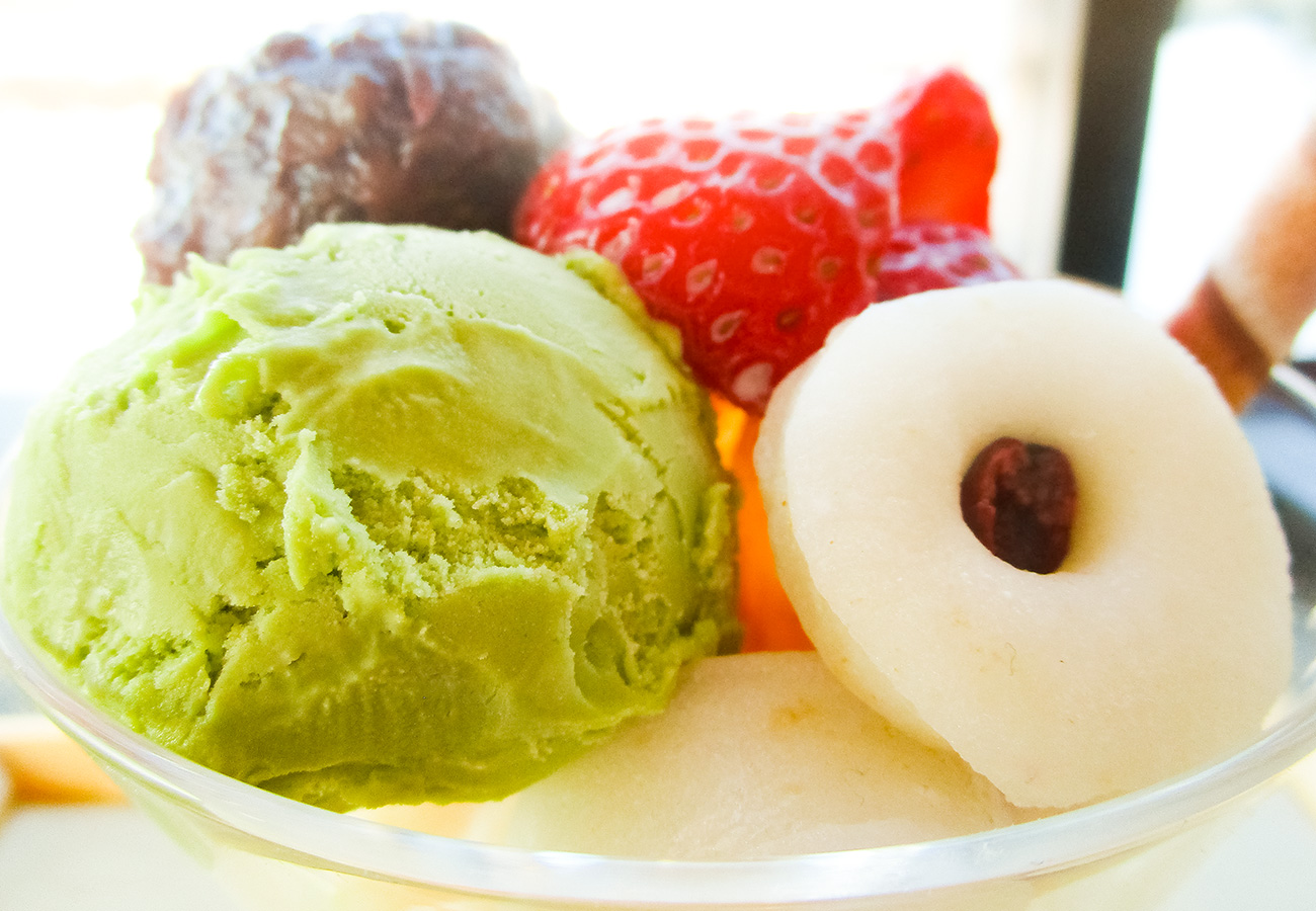 抹茶 mochi パフェ